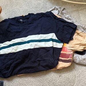 Lot of 4 GAP Multicolor Striped T-Shirts (see pics for wear)